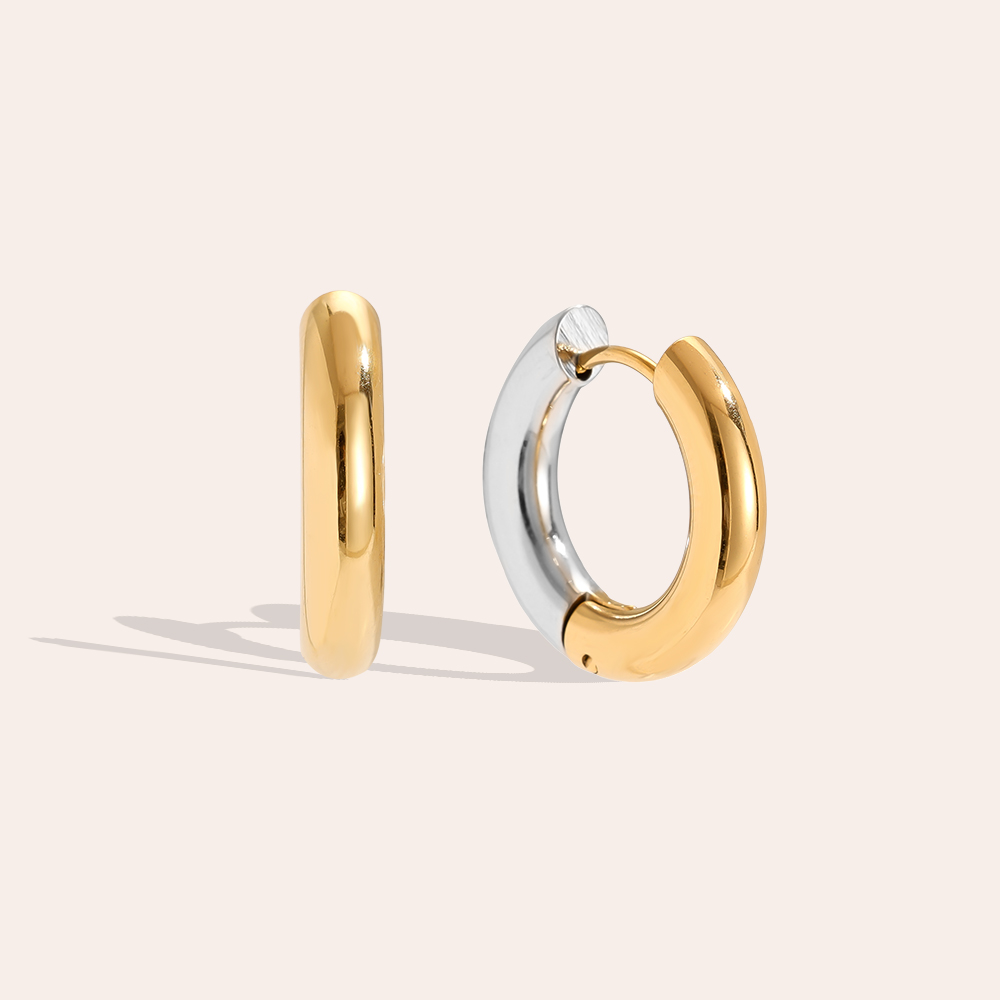 Edelstahl Ohrringe 20mm Simple Hoop