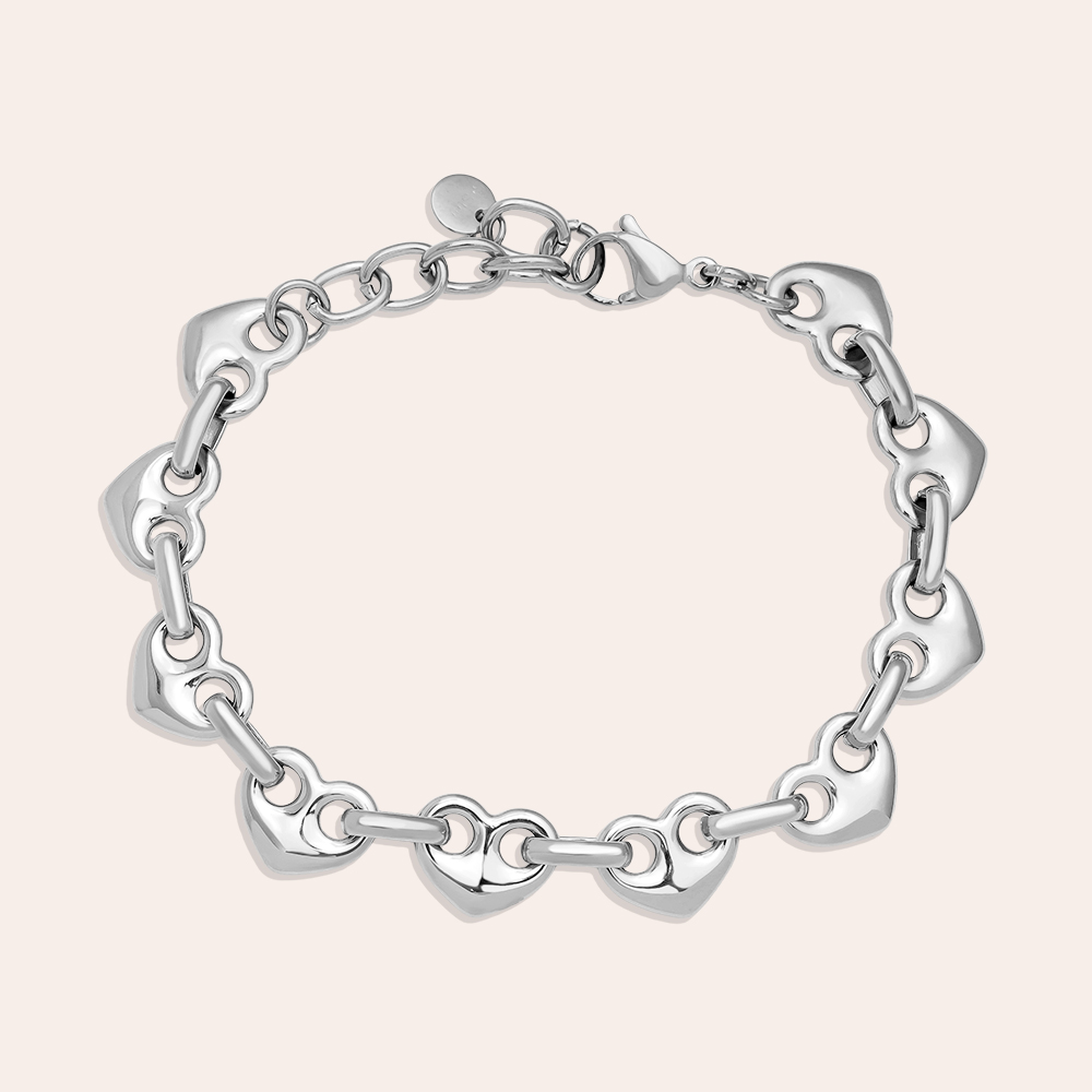 Edelstahl Armkette 17cm Heart Nose Chain