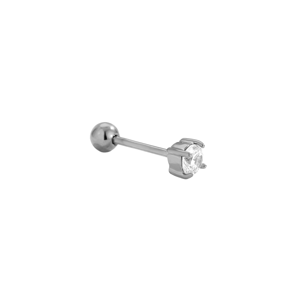 Edelstahl Piercing 3mm Just One Diamond