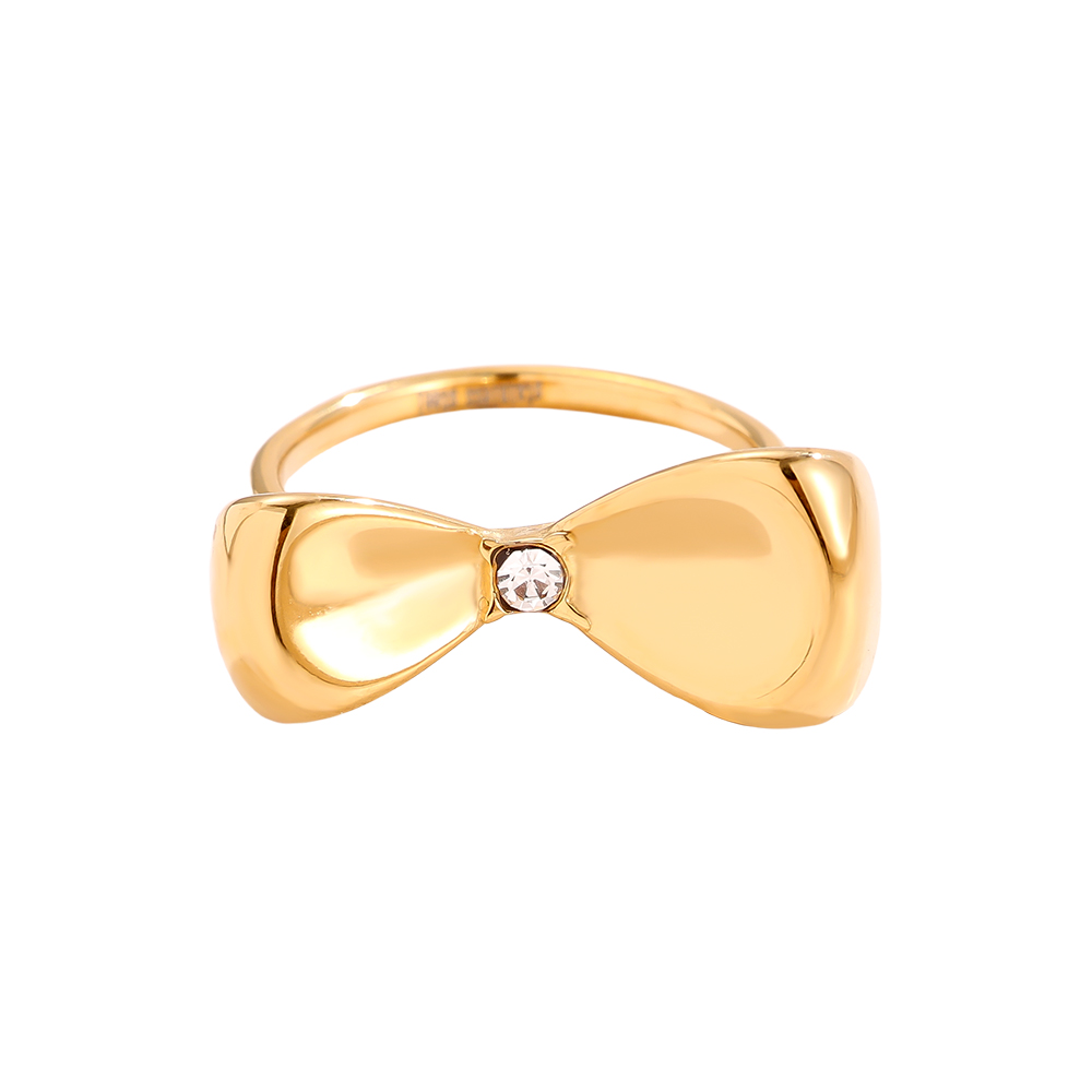 Edelstahl Ring Fine Bowtie