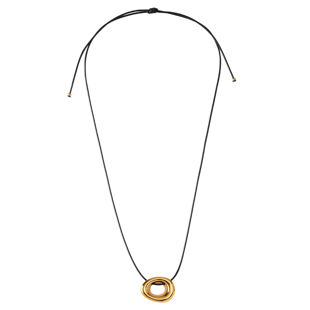 Edelstahl Halskette 90cm Hohlkreis