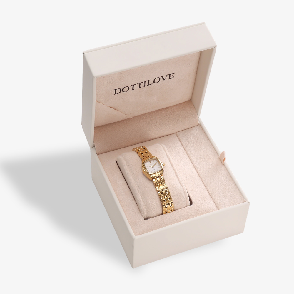 Edelstahl Uhr Kissenform