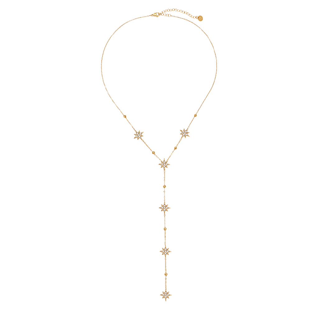 Edelstahl Halskette 39cm Diamond Mini Deco