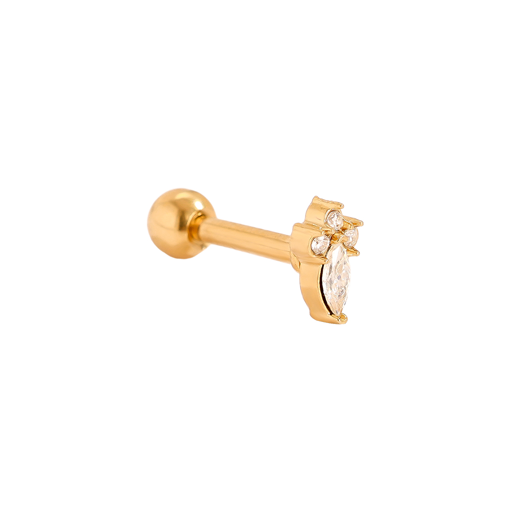 Edelstahl Piercing 5mm Mini Nice Diamond