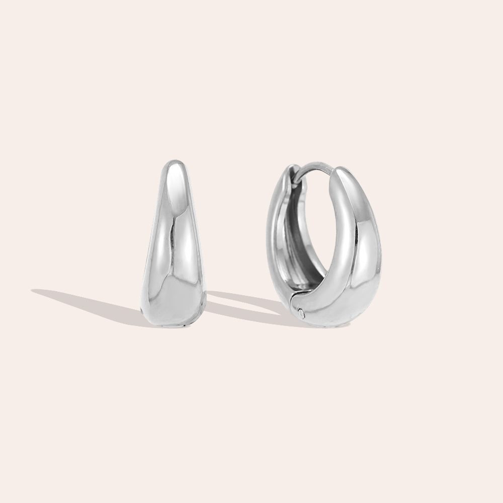 Edelstahl Ohrringe 18mm klassisch Creolen    