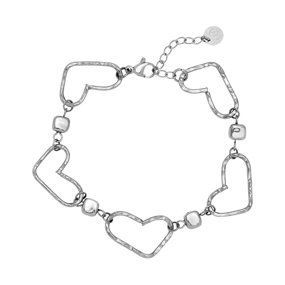 Edelstahl Armkette 17cm Cool Heart Chain