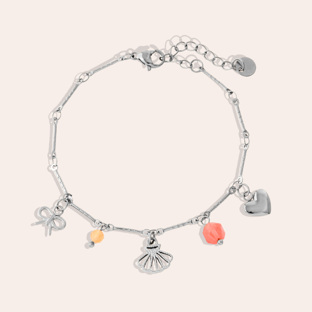 Edelstahl Armband 17cm Many Sweet Charms