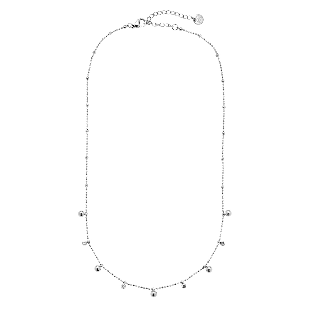 Edelstahl Halskette 40cm Dots And Diamond Dots