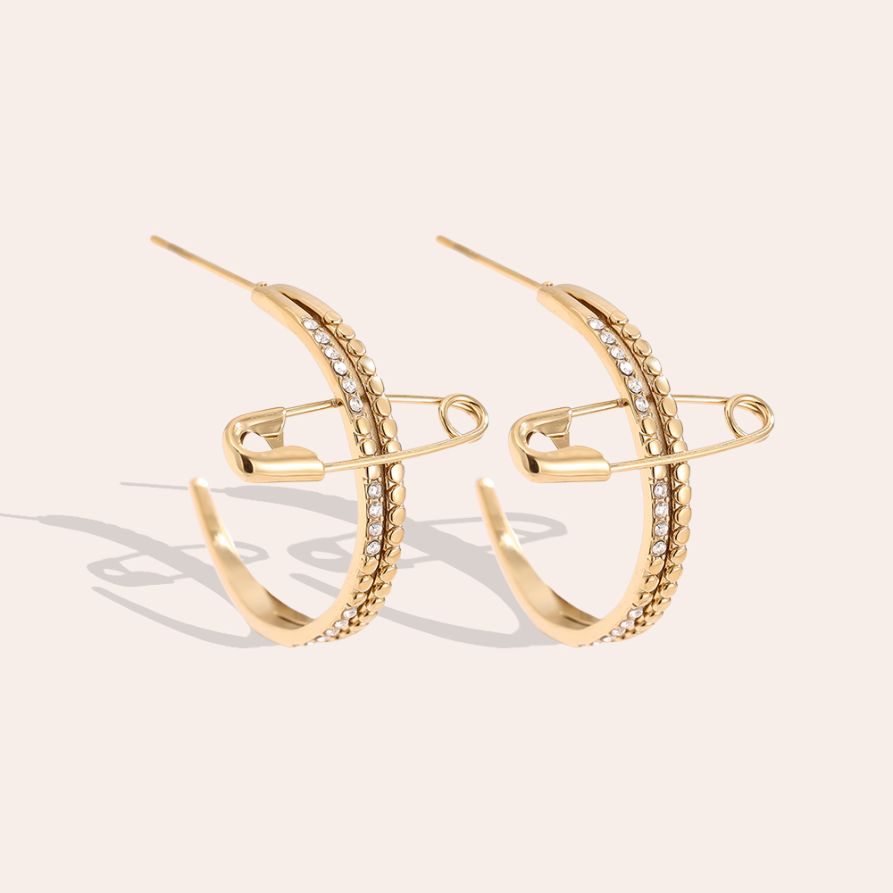Edelstahl Ohrringe 30mm Hoop With Pin