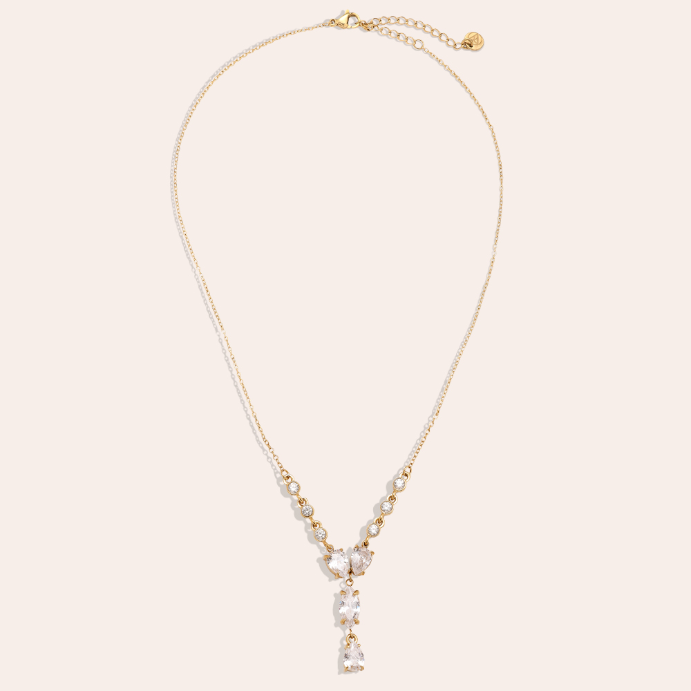 Edelstahl Halskette 40cm Fancy Sparkling Diamond