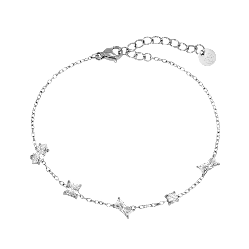 Edelstahl Armband 16cm viele verschiedene Zirkonia