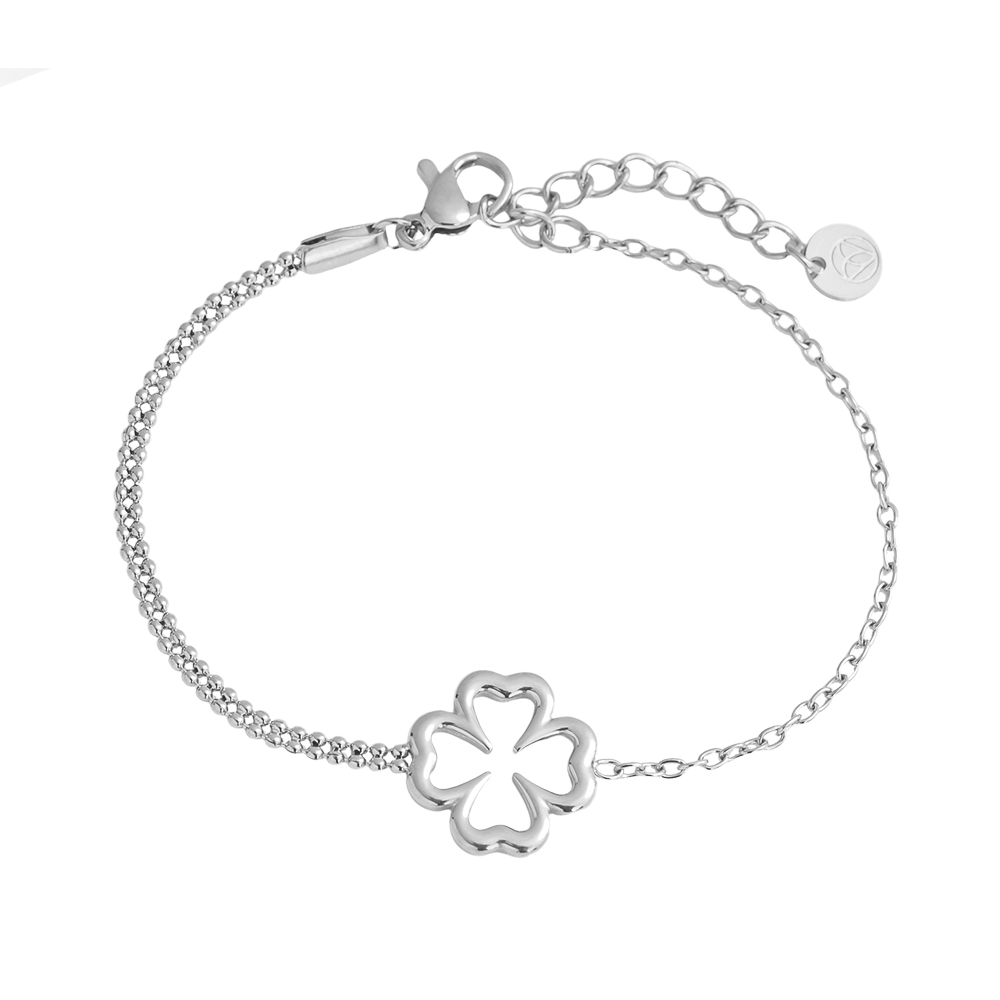 Edelstahl Armkette 16cm Schlichte Blume