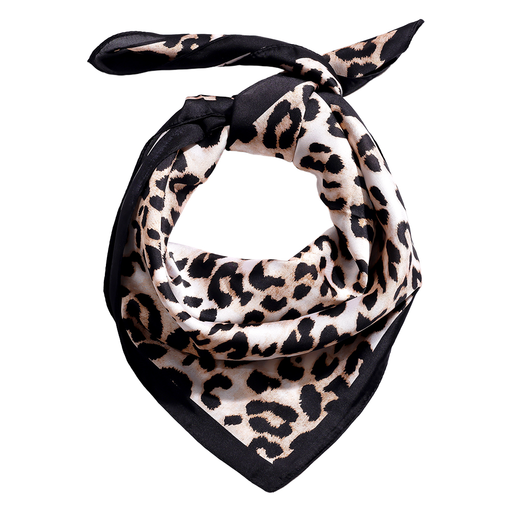 68*68cm Light Brown Leopard Print Schal