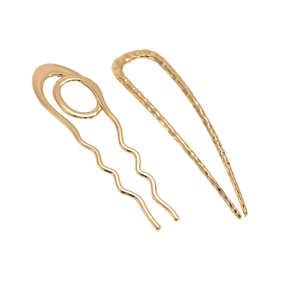12.5cm 2Stk. golden Haarnadel Set     