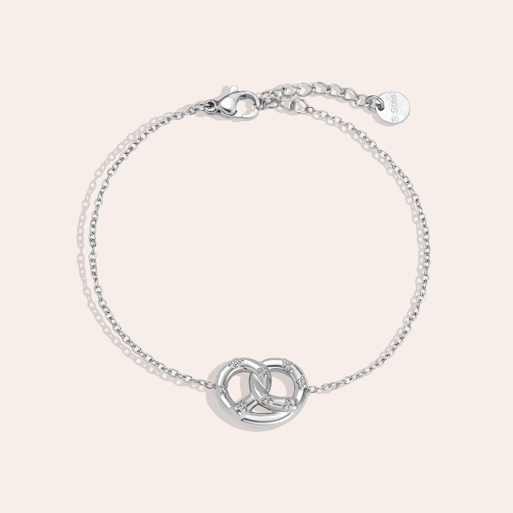 Edelstahl Armband 16cm Pretzel