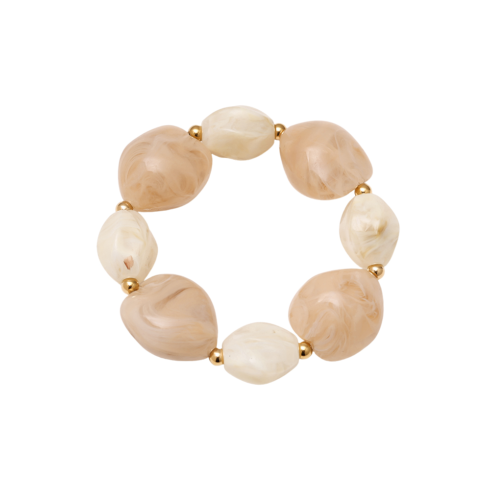 Edelstahl Armkette Elastic Resin Stone