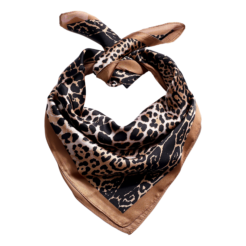 68*68cm Brown Leopard Print Schal