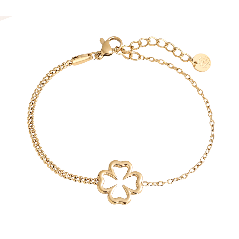 Edelstahl Armkette 16cm Schlichte Blume