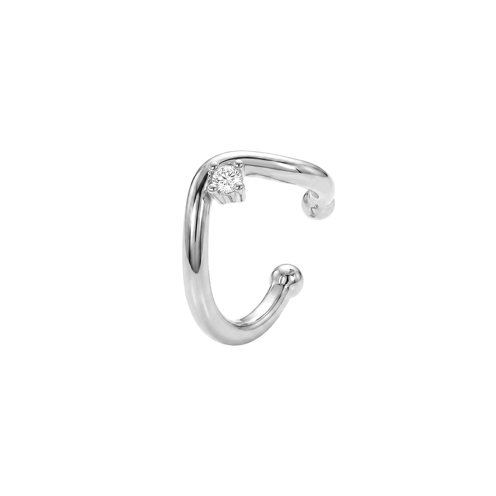 Vergoldete Ear-cuffs 15mm Kleine Tropfen Zirkonia