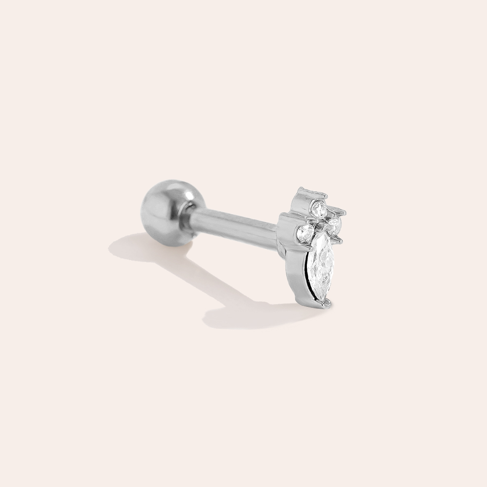 Edelstahl Piercing 5mm Mini Nice Diamond