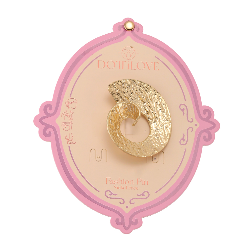 6cm goldene Drehung Brosche   
