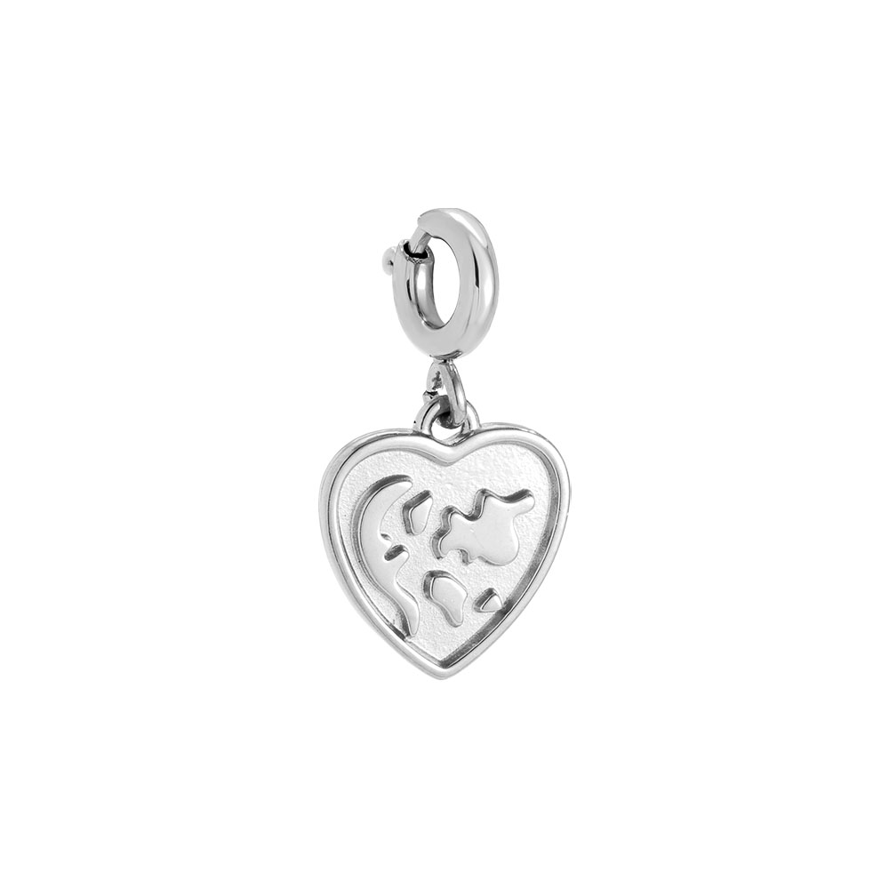 Edelstahl Pendant 1cm Spring Clasp Nice Heart