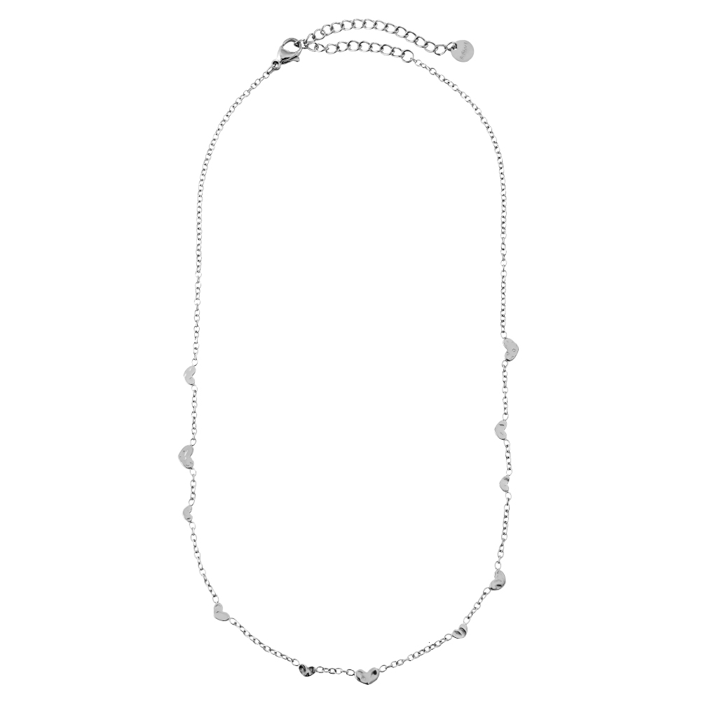 Edelstahl Halskette 39cm Mini Hearts Chain