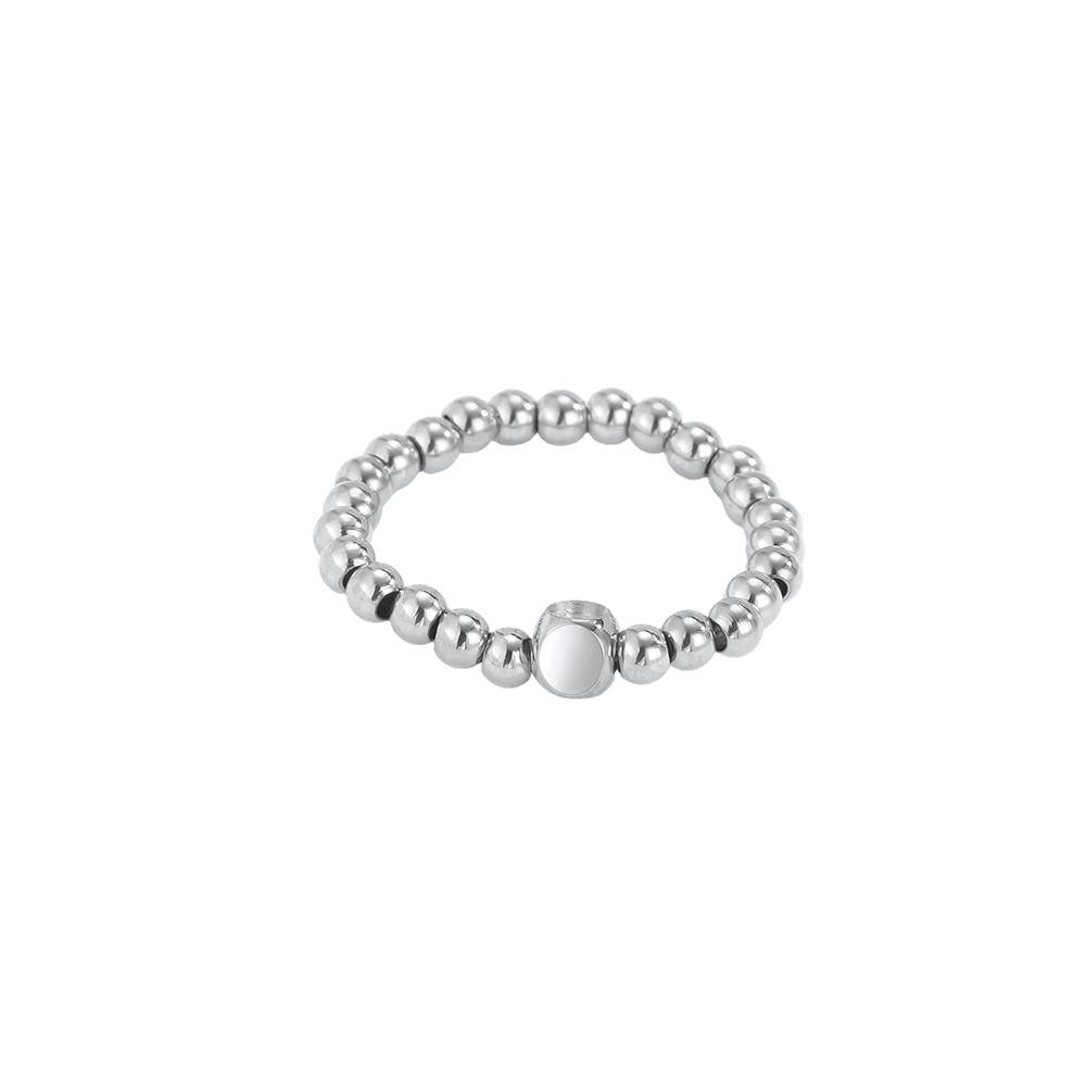 Edelstahl Ring Verstellbarer Elastic Rundperlen